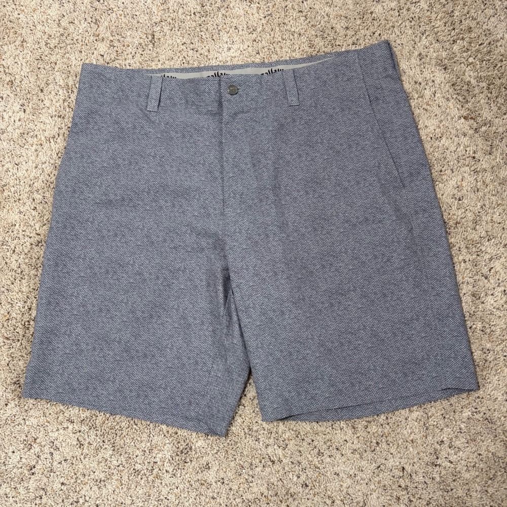 Callaway Mens Grey Heathered Golf Shorts Performance Stretch Size 38
